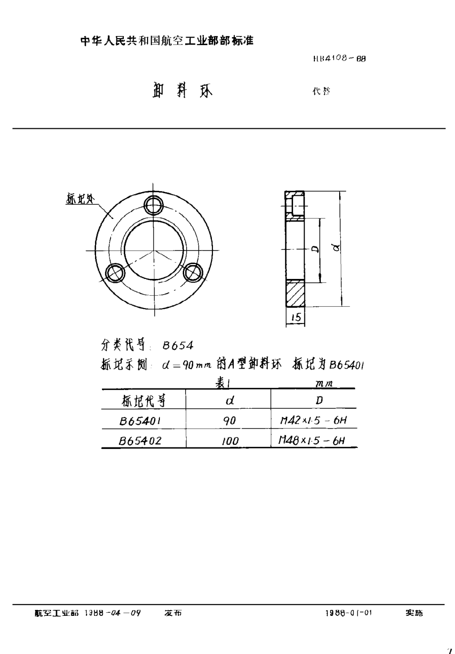 HB 4108-1988卸料环