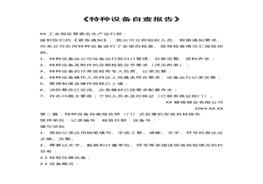 特种设备自查报告docx