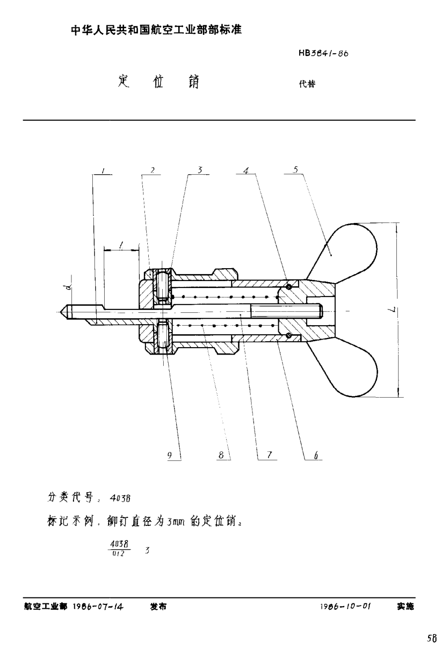 HB 3841-1986定位销