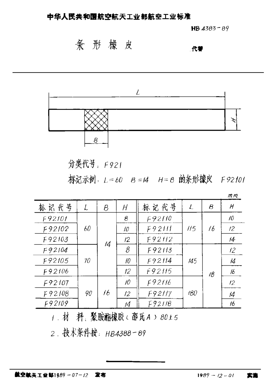 HB 4383-1989条形橡皮