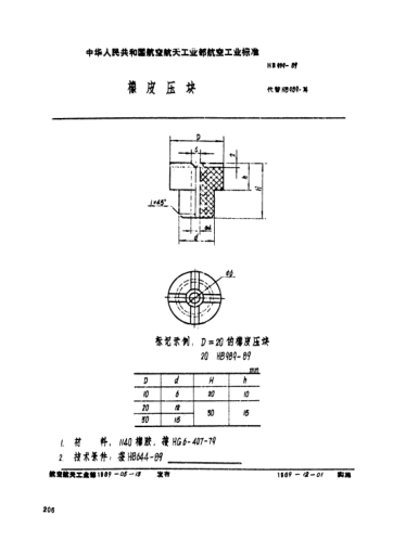 HB 989-1989橡皮压块