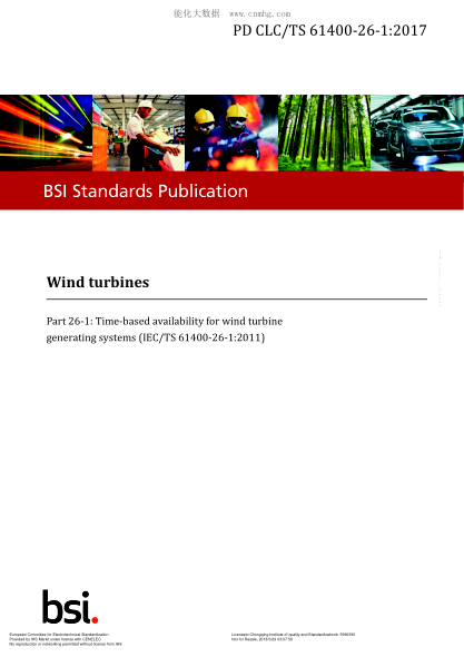 CLC/TS 61400-26-1-2017  Wind turbines-Part 26-1: Time-based availability for wind turbine generating systems