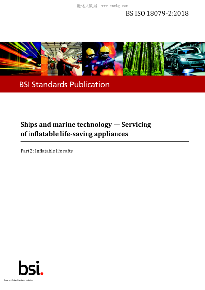 BS ISO 18079-2-2018  Ships and marine technology. Servicing of inflatable life-saving appliances. Inflatable life rafts