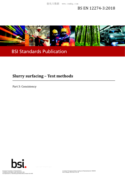 EN 12274-3-2018  Slurry surfacing. Test methods. Part 3:Consistency