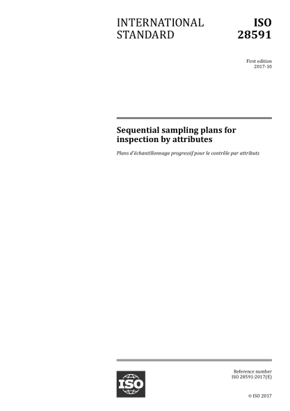 ISO 28591-2017 按属性检查顺序抽样计划 Sequential sampling plans for inspection by attributes
