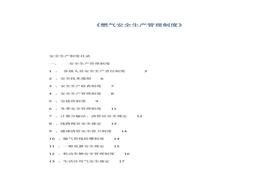 燃气安全生产管理制度(1)doc