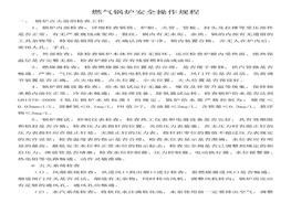 燃气锅炉安全操作规程(1)doc