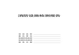 消防设施检测报告
