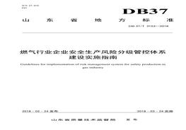 DB 37T 3153—2018燃气行业企业安全生产风险分级管控体系建设实施指南doc