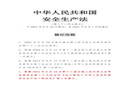 2021年6月10日通过安全生产法全文（超详细全文修订对照版）docx