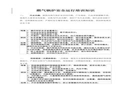 燃气锅炉安全运行培训知识(1)docx