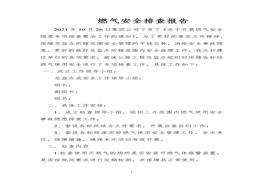 燃气安全排查报告docx