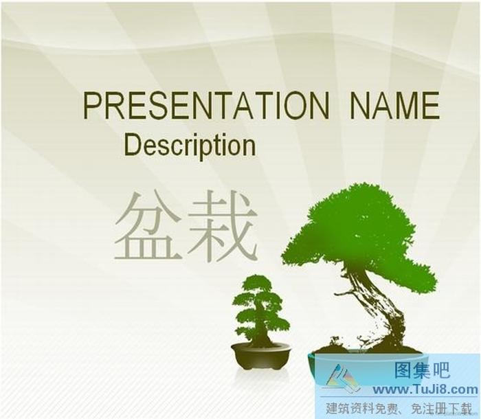 盆景PPT模板