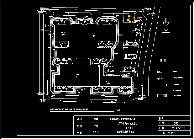 土方开挖交底CAD附图：基坑平面开挖图.DWG